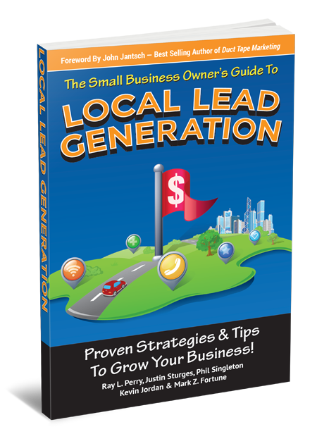 A picture of a book-cover entitled "Local Lead Generation."